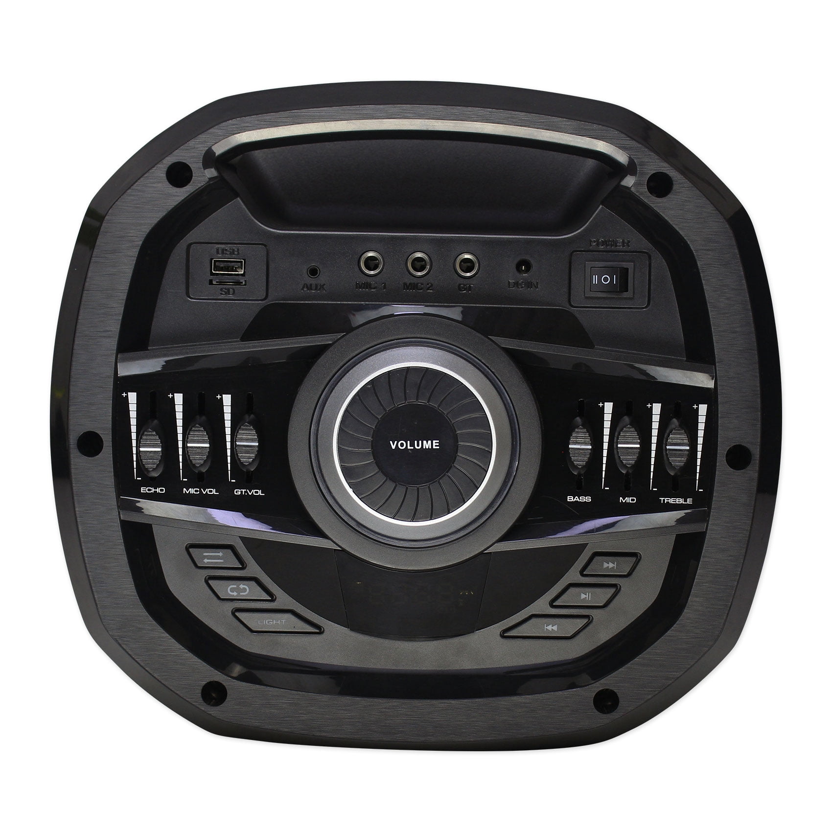 Rockville Go Party X10 Dual 10" Rechargeable Bluetooth Speaker+Wireless UHF Mic