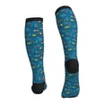 thumbnail image 2 of Bixox Transportations with Buildings Print Compression Socks,Compression Socks Women & Men Circulation for Medical,Running,Athletic, 2 of 7