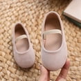 thumbnail image 4 of Toddler Girls Princess Flat Shoes, Non Slip Soft Comfort Sole Slip On Lightweight Dress Footwear for Everyday Use Beige 5 Years, 4 of 7