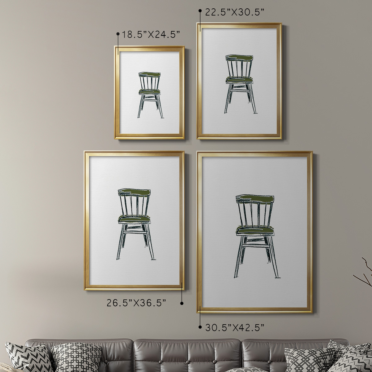 Take a Seat IV Premium Framed Print, in Gold, Black, or Silver - Ready to Hang