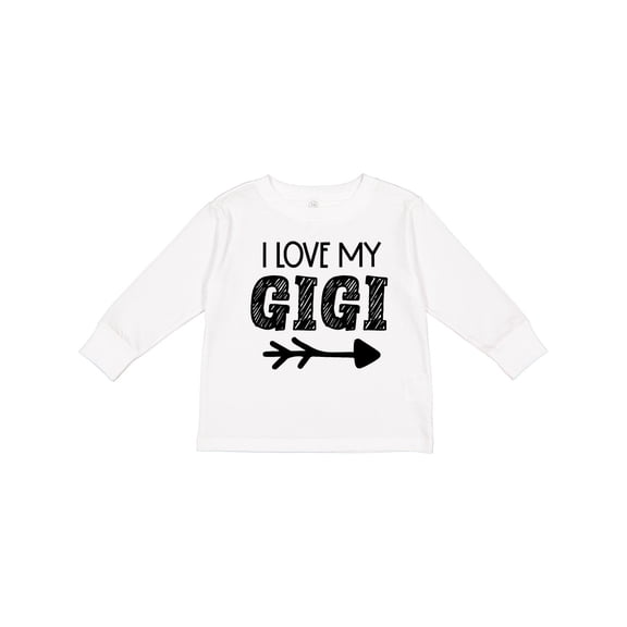Inktastic I Love My Gigi with Arrow Boys or Girls Long Sleeve Toddler T-Shirt