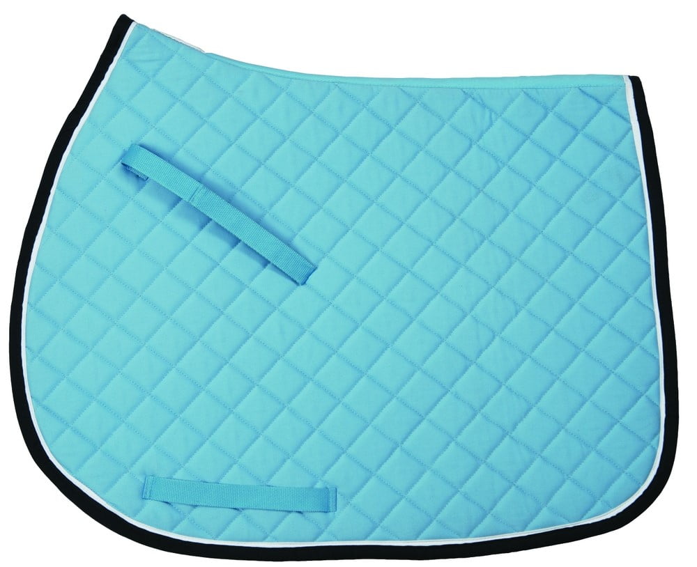 TuffRider Basic All Purpose Saddle Pad w/ Trim and Piping Light Blue