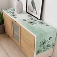 thumbnail image 4 of Green Floral Table Runner - 90 Inch Long, Kitchen Dining Table Runner Dresser Scarves, Country Rustic Ombre Painting Art Watercolor Farmhouse Decor for Coffee Tables Wedding Party Banquet, 4 of 8