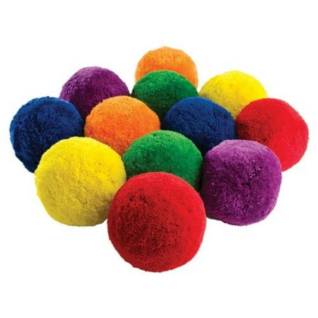US Games 3u0022 Multicolor Fleece Balls (12-PACK)