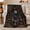 Galaxy Garden Arch, variant on Golden Solar Eclipse with Moon Phases and Flowers, Gothic Celestial Style for Moon Lovers, Botanical Night Scene and Birthday Gift, Cozy Flannel Blanket, Home Decor