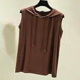 thumbnail image 2 of Women's Sleeveless Hooded Tank Athletic Wear Breathable Summer Comfort Top, 2 of 9