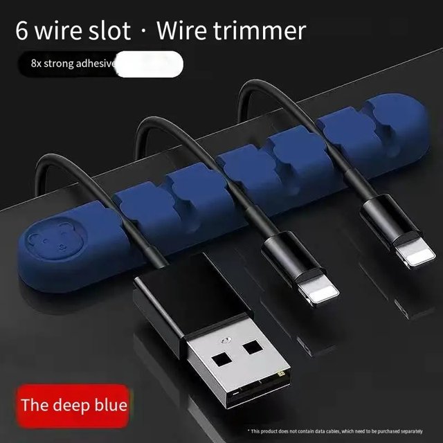 Organizador de cables de escritorio creativo, Cable de carga USB para ordenador, organizador de cables de carga para teléfono móvil, enrollador de cables de silicona