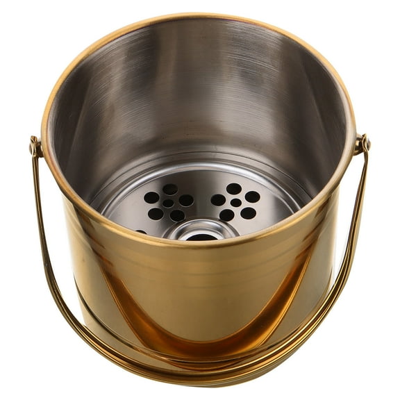 HEMOTON Stainless Steel Ice Bucket for Storage Use Golden Color Suitable for Parties and Bars 7.87"x7.87"x9.45"