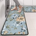thumbnail image 2 of Kitchen Rugs Sets Of 2,Pioneer Flower Floral Print Pattern Anti Fatigue Kitchen Mat Rugs Non Slip Washable,Decorative Kitchen Floor Mats for Kitchen,Sink,Laundry,17"x47"+17"x47", 2 of 5