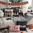 thumbnail image 6 of Halloween Pillow Covers 20x20 inch Set of 4 Black and White Ghost Pumpkins Decoration Outdoor Pillow Cases Black Throw Pillow Covers Decor for Sofa Bed Outdoor Car, 6 of 6