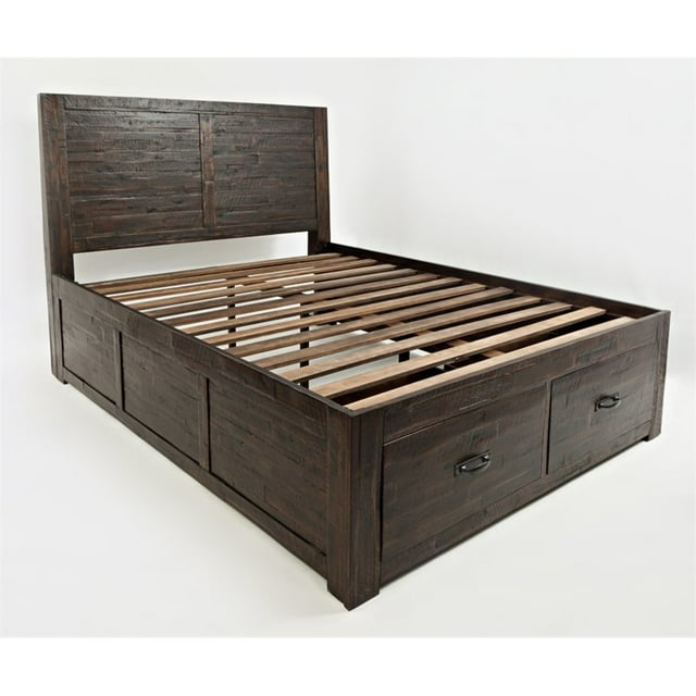 Jofran Jackson Lodge Lit Grand avec Rangement pour Jeunes en Chocolat Foncé