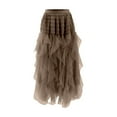thumbnail image 4 of Women Dress Coffee Tutu Skirts for Women Long Tulle Dress Fluffy Skirts Fairy Skirt, 4 of 4