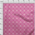 thumbnail image 2 of oneOone Viscose Jersey Fabric Diamond & Circle Block Print Sewing Fabric BTY 60 Inch Wide, 2 of 5