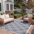 thumbnail image 4 of Safavieh Courtyard Jasper Geometric Indoor/Outdoor Area Rug, Blue/Beige, 6'7" x 9'6", 4 of 12