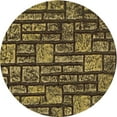 thumbnail image 1 of Ahgly Company Tapis Rond Lavable en Machine Intérieur Caramel Brun, 3 Pieds Rond, 1 of 7