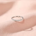 thumbnail image 2 of 2mm 925 Sterling Silver Wedding Band Cubic Zirconia Half Eternity Stackable Engagement Ring Size 3-13, 2 of 11