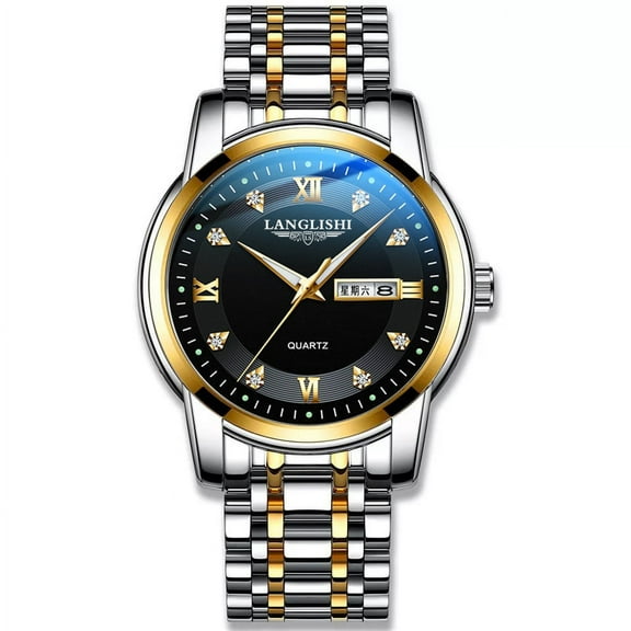 POEDAGAR Top Brand Luxury Mens Watches Luminous Waterproof Stainless Steel Watch Men Date Calendar Business Quartz Wristwatch