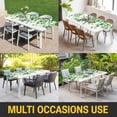 thumbnail image 5 of Country Leaves Table Cloths for 3 Foot Rectangle Tables, Watercolor Green Leaf Branches Vine Botanical Patio Waterproof Elastic Fitted Tablecloths, Washable Rectangular Table Cover for Camping, 5 of 8