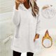 thumbnail image 2 of Blusa de trabajo,Blusa de manga larga con capucha para mujer, cárdigan de punto holgado, tejido de poliéster, bolsillos, prenda cálida de invierno para el hogar, sopatenor, 2 of 9