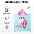 thumbnail image 6 of Hooded Towel for Toddlers 1-6 Years Boys Girls Kids Bath Pool Beach Towel Soft Absorbent Beach Poncho Unicorn, 6 of 6