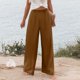 thumbnail image 5 of WILLBEST Pantalones Casuales para Mujer, Cómodos, con Cintura Elástica y Pierna Ancha, Holgados, elegantes y con Bolsillos para Uso Diario. Mediana, 5 of 8