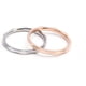 thumbnail image 4 of Anillos minimalistas para mujer, alianza de boda multifacética de acero inoxidable, anillos lisos de alto pulido para niñas, plata, oro rosa, talla 4-10, 4 of 4