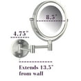 thumbnail image 6 of Jerdon Wall-Mounted Makeup Mirror With Lights - Chrome Lighted Makeup Mirror with 8X Magnification - Model HL88CL, 6 of 8