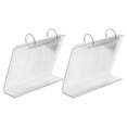 thumbnail image 2 of 2pcs Table Standing Photo Album Clear Picture Holder Pockets Acrylic Flip Mini Photo Book, 2 of 8