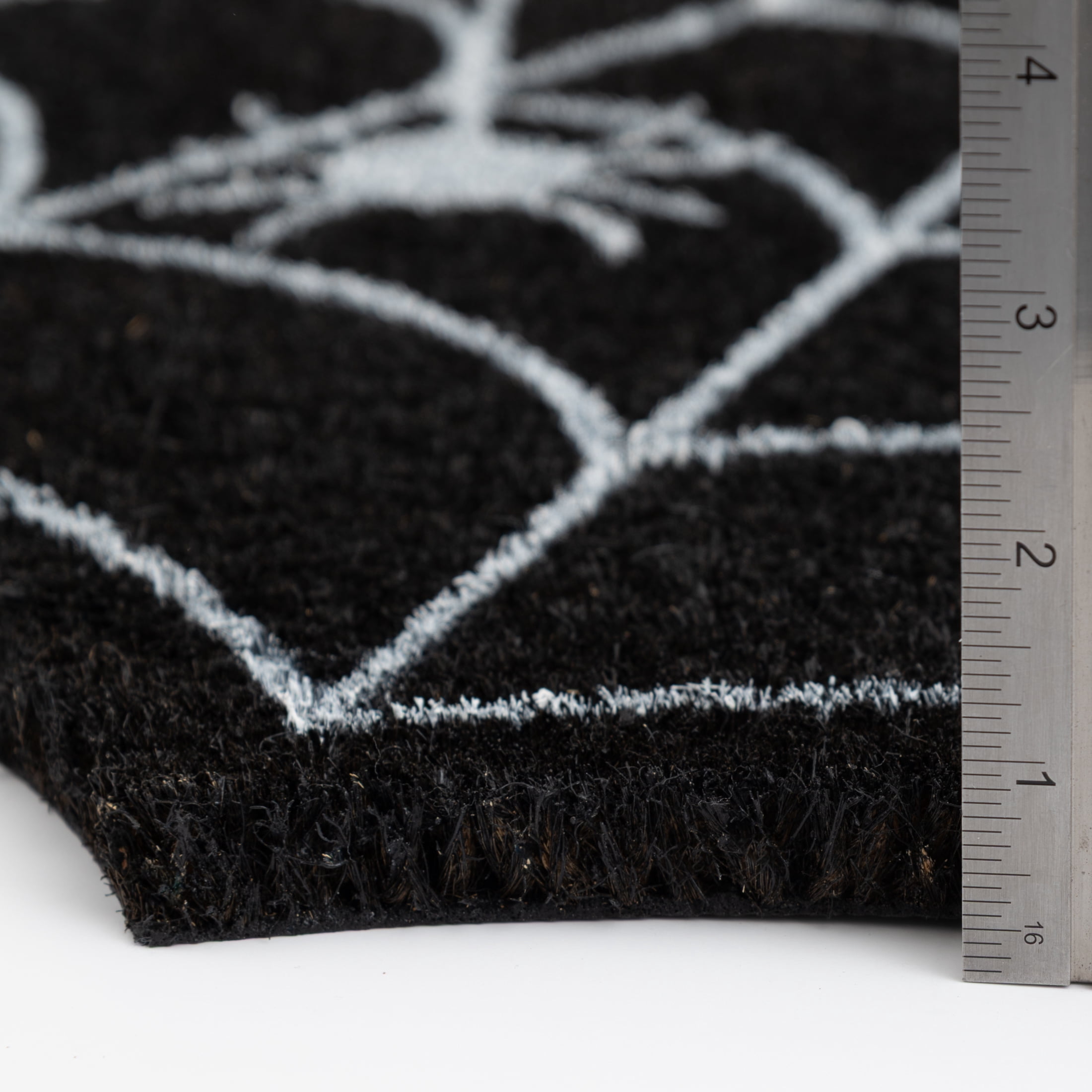 Way to Celebrate Spider Web Shape Coir Outdoor Doormat, 18"x30"
