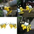 thumbnail image 2 of Set of 2 Lovely Climbing Bees Figurines Resin Huggers Statues Ornaments for Garden Patios Balconies or Indoor Decoration, 2 of 8