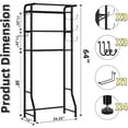 thumbnail image 3 of 3 Tier Over The Toilet Rack Shelf Bathroom Bathroom Stand Organizer Space Saver Black, 3 of 8