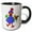 Black/White, variant on 3drose, Cute Funny Unique Funky Chicken Drinking Margarita Cartoon, 11oz Two-tone Red Mug