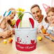 thumbnail image 5 of Cesta de Pascua para guardar cosas, cesta de lona vacía con asas, bolsas plegables para ropa y juguetes, color rojo, 5 of 6
