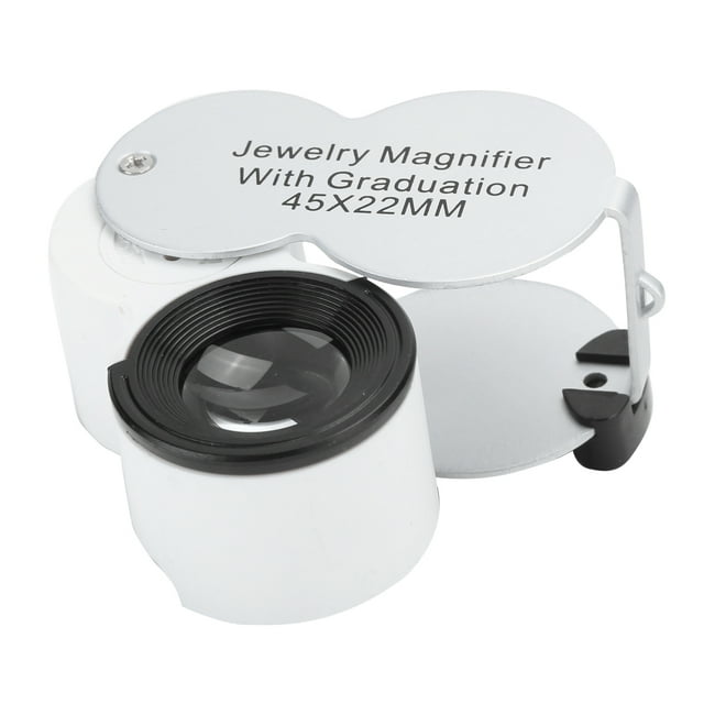 45X Magnifying Glass, Zoom LED Lighted Magnifying Glass, Lightweight Jewelry For Currency Detection Industry Geology Circuit Board