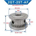 thumbnail image 2 of GT2 Timing Pulley 25 Teeth Inner Bore 5/6 mm Aluminum pulley wheel width 7/11 mm Match With 6/10 mm Timing Belt For 3D Printers ,Work Smooth and Silent, 2 of 6