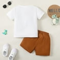 thumbnail image 3 of 4T Baby Boys Clothes Baby Boys Outfits 4-5T Boys Short Sleeve Dinosaur Print Top Shorts 2PCS Boys Summer Clothing Set White, 3 of 7