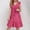 Hot Pink, variant on Women's Casual Dress Wom Summer Dress Sleeveless V Neck Dress Fashion Casual Flowy Boho Ruffle A Line Swing 2025 Summer Dresses 2025 Short Sleeve v Neck T Shirt Dress Pleated Pink L
