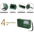 thumbnail image 5 of Portable Emergency Radio with Solar Panel, Hand Crank and Self-Charging USB Battery - Green, 5 of 5