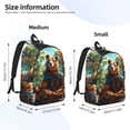 thumbnail image 2 of Balery Maple Meditating Bear Mochila Clásica Impresa Básica para Viaje, Mochila Escolar Resistente al Agua, Mochila de Lona con Correas Ajustables-Small, 2 of 5