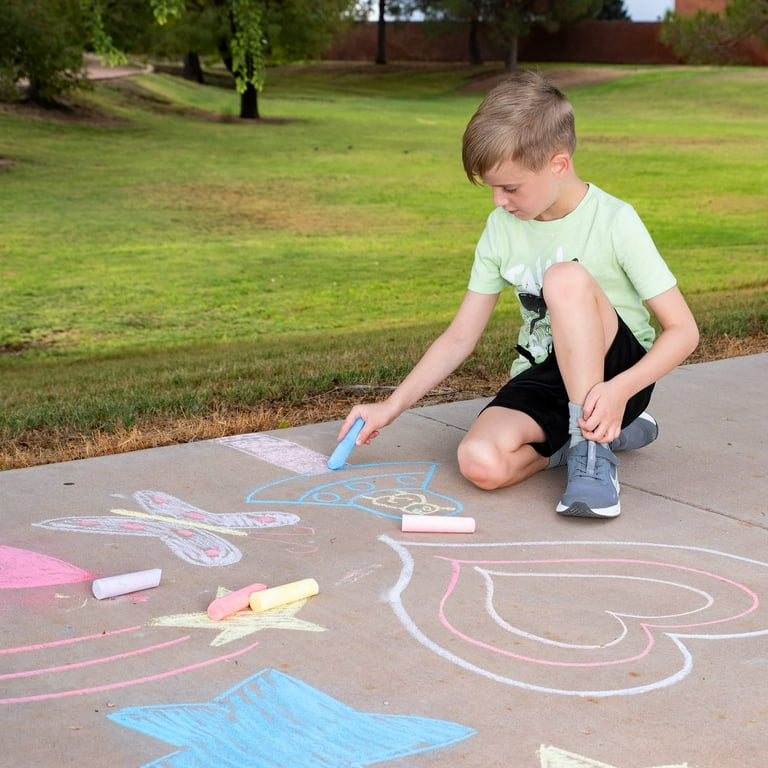 JOYIN 120 PCS Sidewalk Chalk for Kids Giant Box Non-toxic Jumbo Colored  Washable Sidewalk Chalk for Toddlers in 10 Colors (120 Pieces)