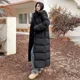 thumbnail image 3 of Chaqueta de plumón larga de invierno 2024 para mujer, chaqueta acolchada con capucha y plumón de pato blanco suelto, abrigo grueso y cálido hasta la rodilla, resistente al viento, 3 of 5