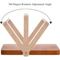 thumbnail image 3 of 2 Pack Mirror with Wood Stand, Rotation Makeup Mirror, 10" Standing Cosmetic Mirror, Portable Wood Tabletop Mirror for Hanging, High-Definition, Pine, 3 of 5