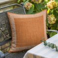 thumbnail image 2 of Orange Geometric Pillow Covers 26x26 Inch, White Greek Key Design Burlap Modern Art Linen Pillowcase with Invisible Zipper, Decorative Throw Pillow Covers Cushion Case for Couch Sofa Bed Living Room, 2 of 9