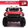 thumbnail image 2 of Aosom 2-Seater Kids Ride-On Car 12V RC 2-Seater Police Truck Electric Car For Kids with Full LED Lights, MP3, Parental Remote Control (Red), 2 of 9