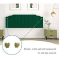 thumbnail image 4 of King Size Headboard Only, Velvet Wall Mounted Headboard King/California for Adjustable Bed Modern Upholstered Head Board Easy Assembly, Jade Green, 4 of 9