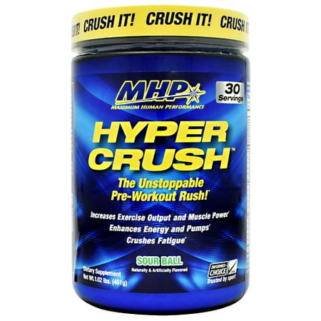 Maximum Human Performance LLC Hyper Crush Pre-Workout Sour Ball 1 02 lbs 461 g