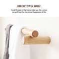 thumbnail image 4 of Shisuyan 1pc Simple Towel Rack Wooden Single Towel Bar No Punch Storage Rack Towel Hanger for Bathromm Kitchen Home (45CM), 4 of 8