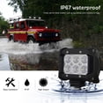 thumbnail image 2 of 2PCS Barra de luces LED 4in 18W Flood Fog Road Boat, 2 of 6