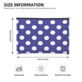 thumbnail image 3 of Hirioo Navy And White Polka Dot for Paper Reusable Cosmetic Bag Zipper Encouragement Travel Pouch Toiletry Bag for Women Girls, 3 of 7