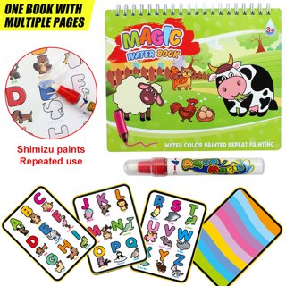 BAOXUE Water Coloring Books for Kids Ages 4-8,Pocket Watercolor Painting  Book Kit for Toddlers,Kids Water Color Paint Set Art Crafts,Mini Travel  Water